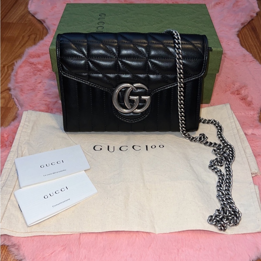 GG Marmont mini bag/ wallet on chain